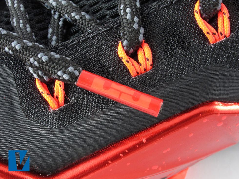 New LeBorn 11's will have a LB logo on the lace tip, check that the quality of the printing is sharp and clear, make sure the colour of the lace tip is correct to the shoe's colourway.