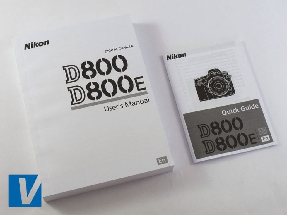 New Nikon cameras are accompanied by an instruction manual. Check that the print details are of high quality with crisp edges as this is often compromised in counterfeit reproduction.