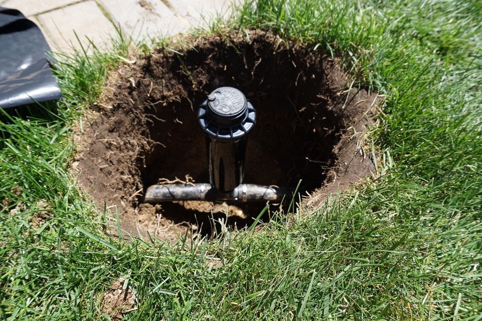 New rotor adjusted for height using the cut-able "nipple." Make sure the rotor is plumb with the terrain.