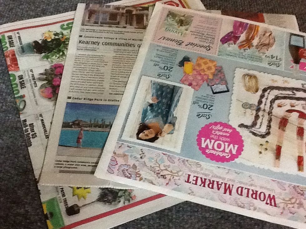 Newspaper and ad supplements.