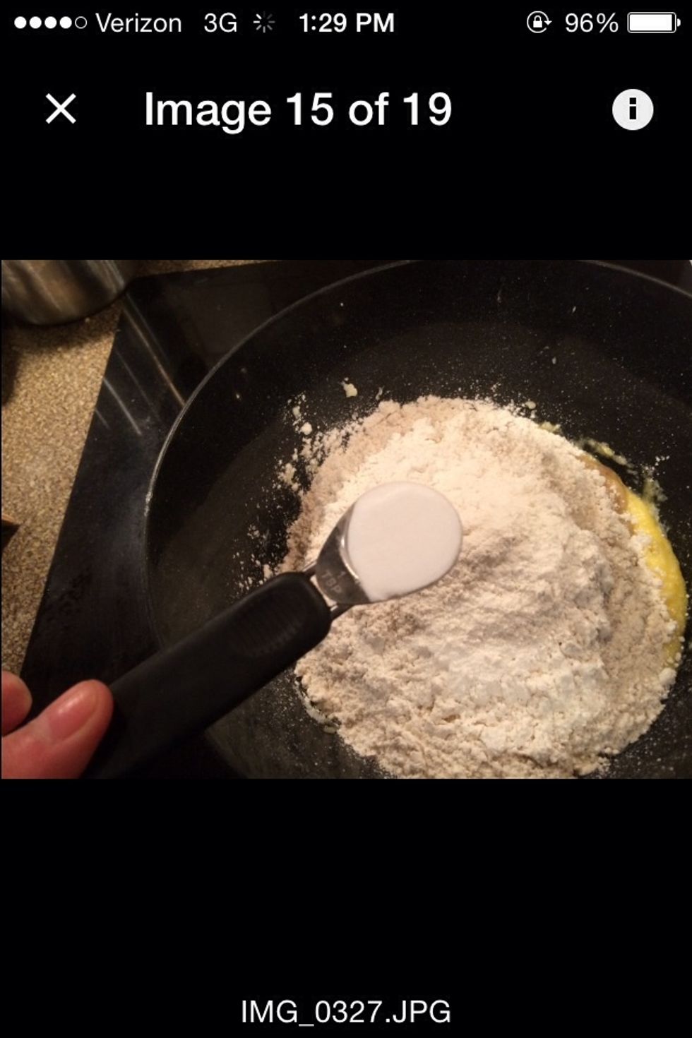 Next add 1 teaspoon of baking soda in the mix