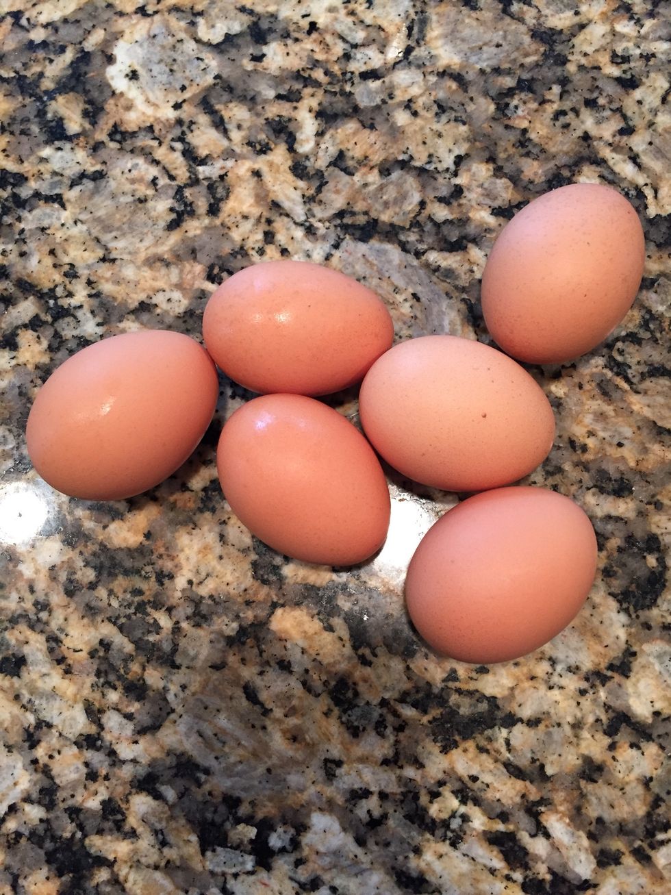 Next add 6 eggs, ONE at a time. Beat well after each egg