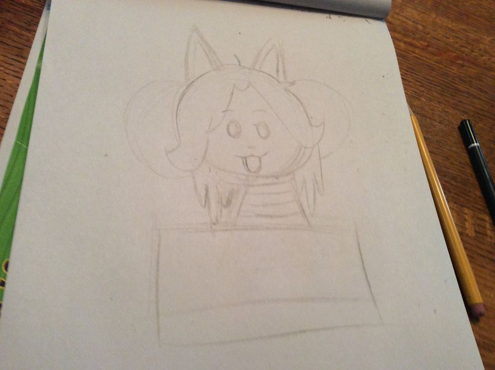 Next add a face and some stripes to the body