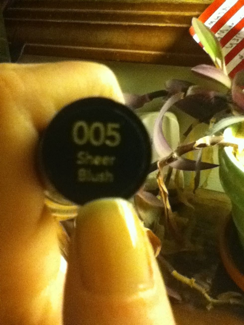 Next add a nude, healthy nail looking color haha. I used sheer blush by Revlon.