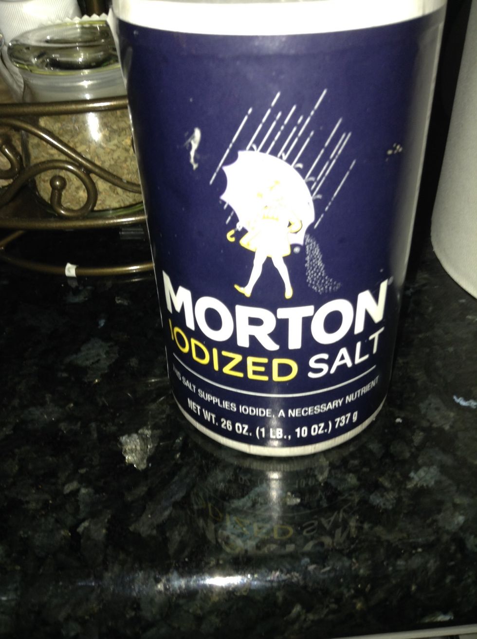 Next add a spoonful salt