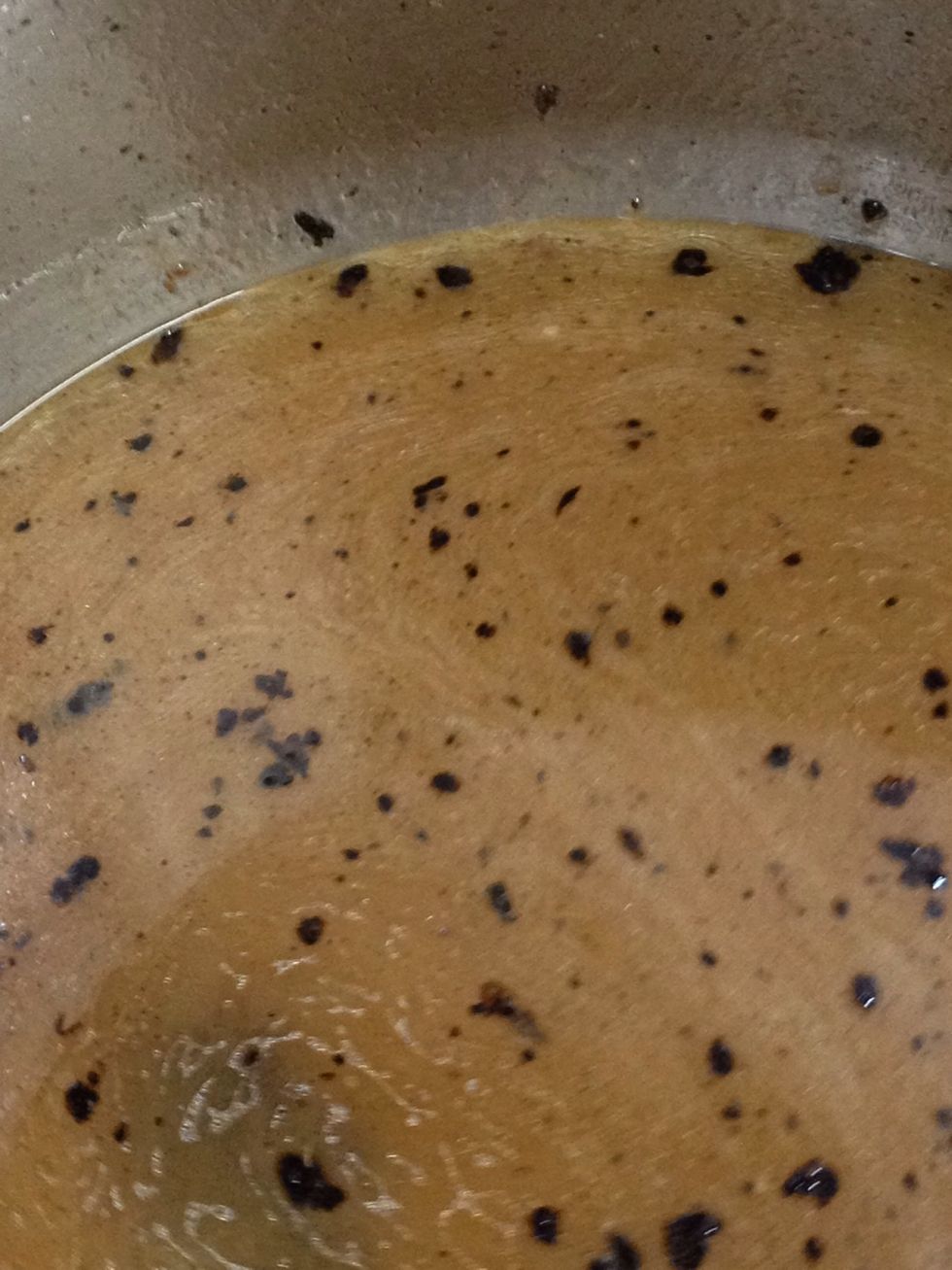 Next, add all liquid ingredients into pot...