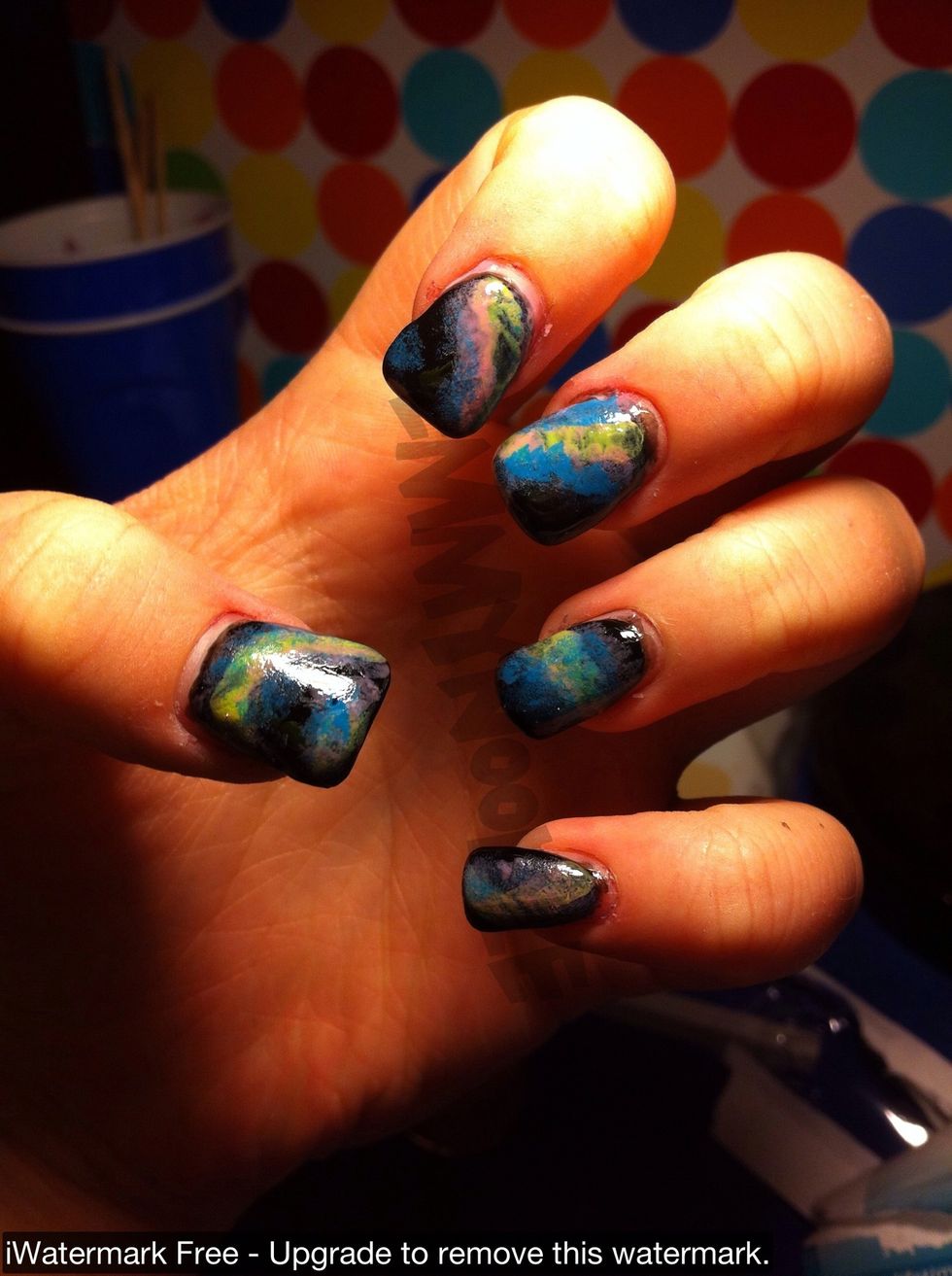 Next add blue to the nebulas.