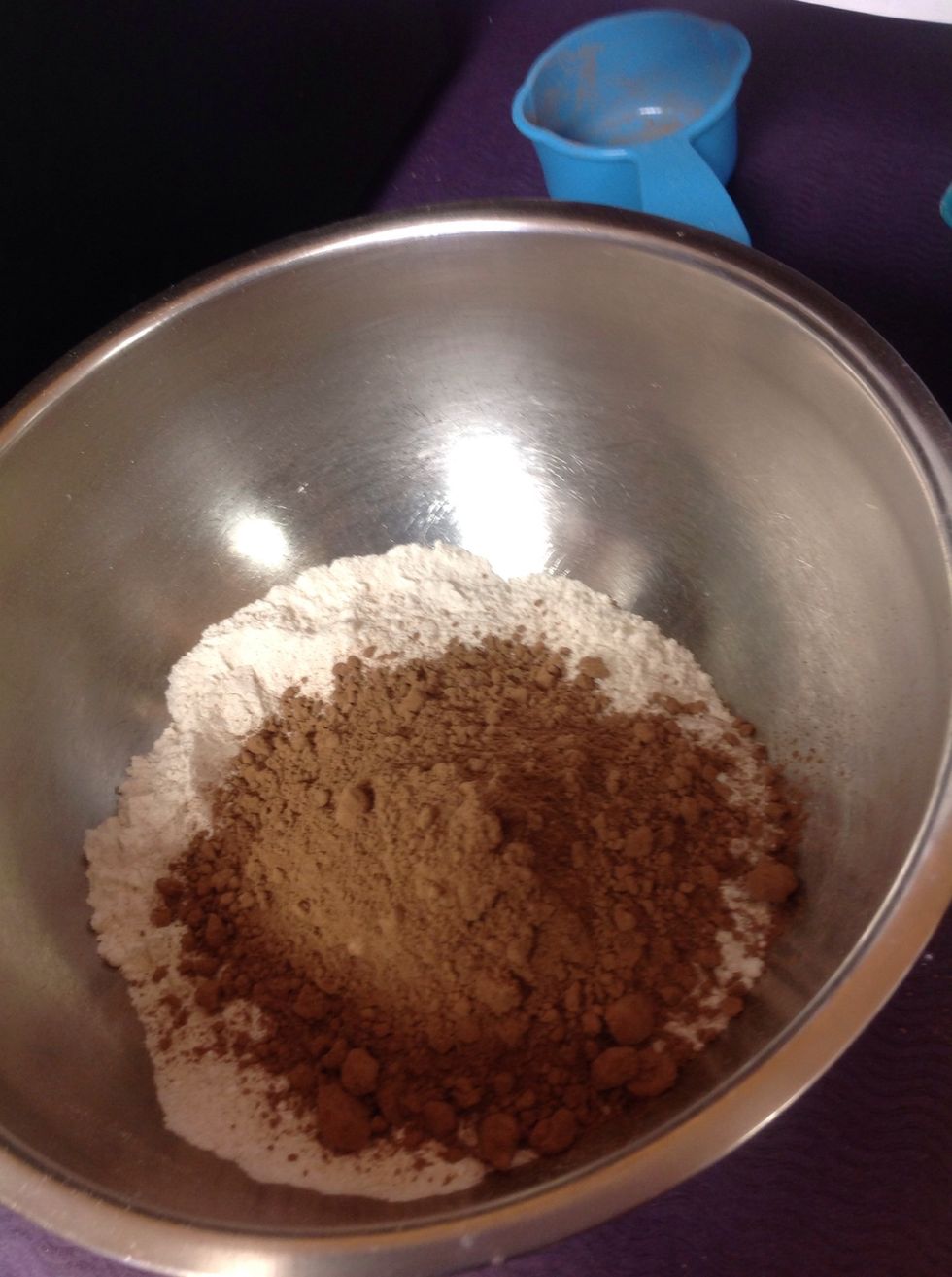 Next add cocoa powder