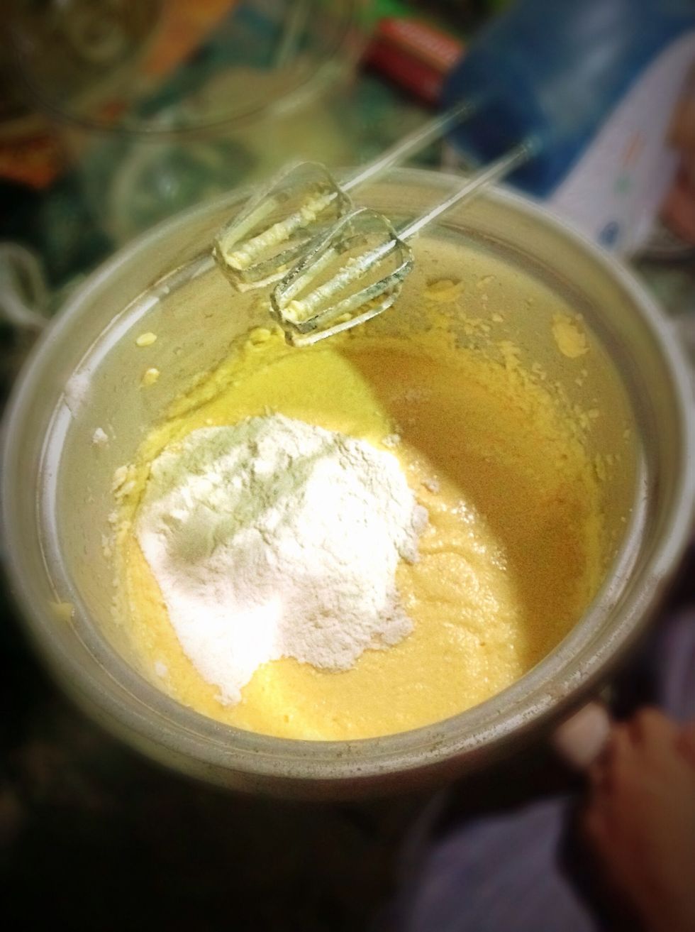 Next add flour step by step by step ....