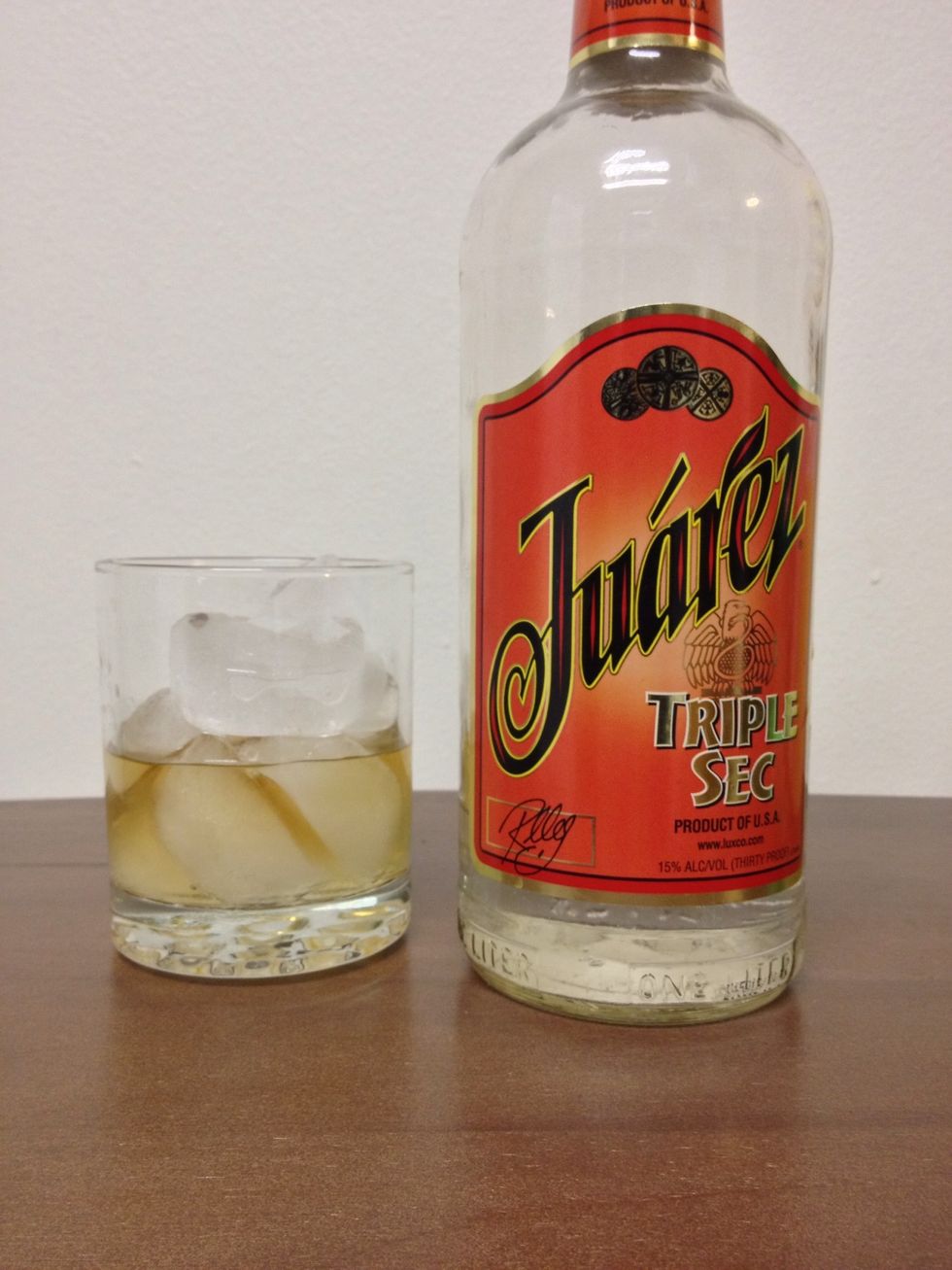 Next, add in an ounce of Triple Sec.
