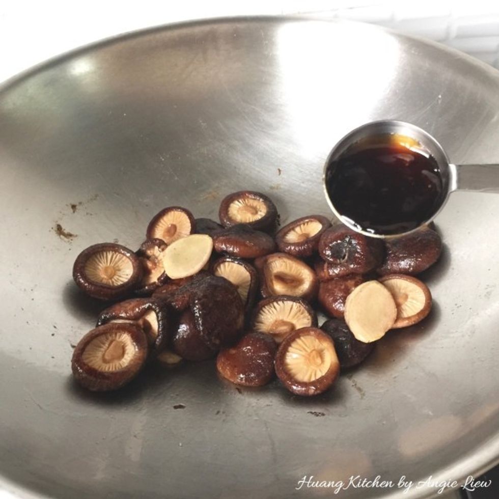 Next, add in oyster sauce.