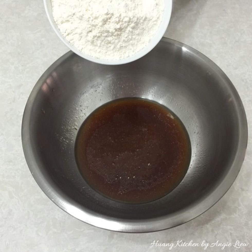 Next, add in the all-purpose flour (240 gram).
