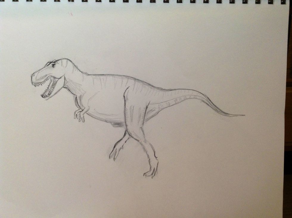 Next add some detail and shading to the body. Now it's finished!!