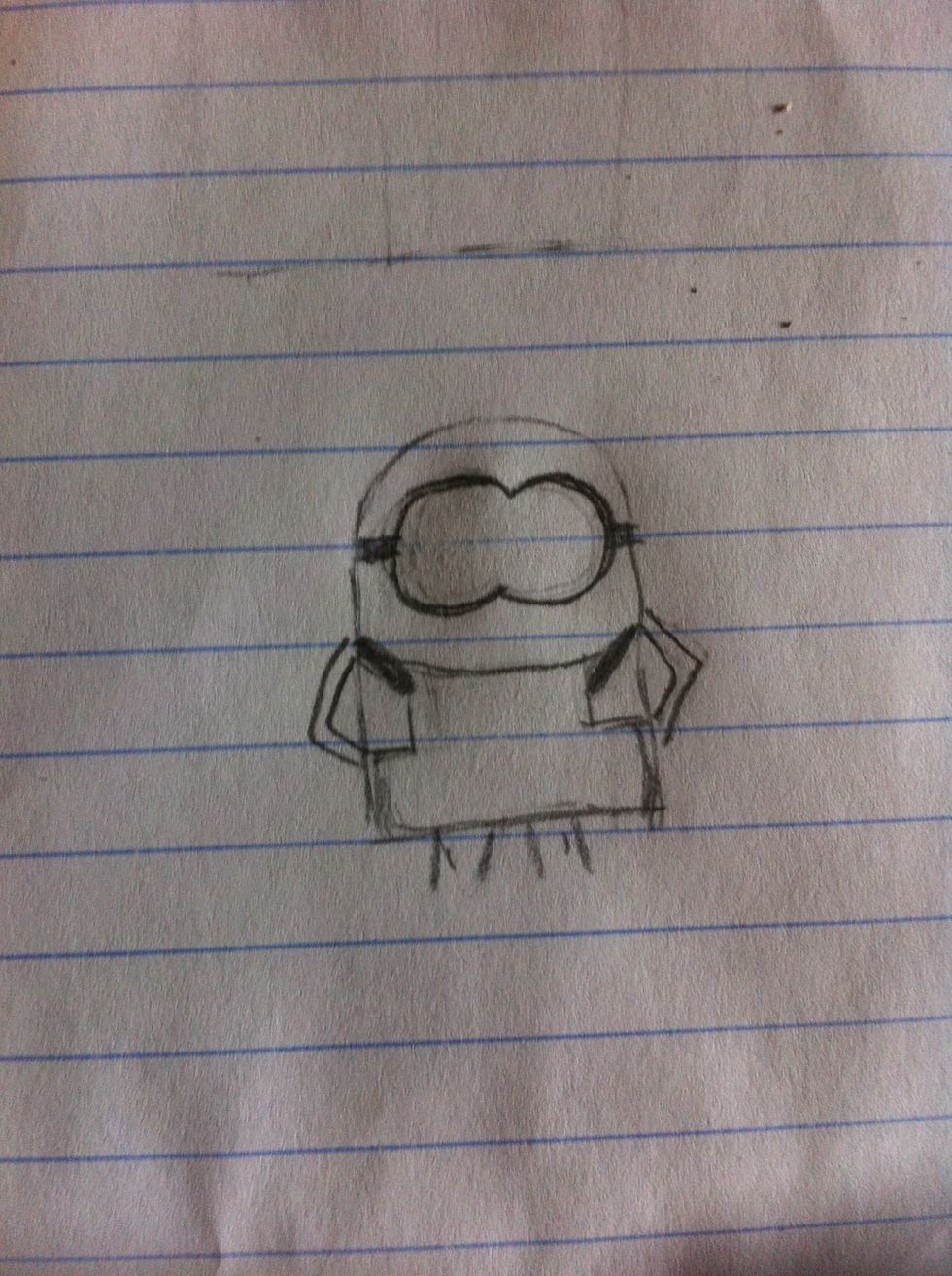 Next add the goggles by putting two circles together