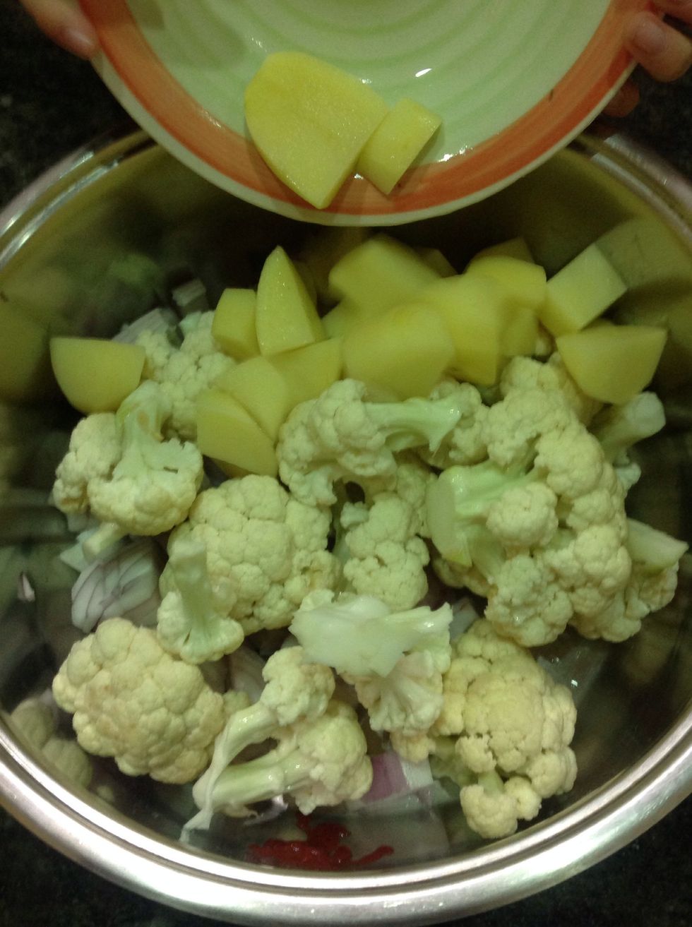 Next add the potatoes.