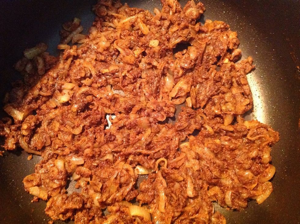 Next add the spices and combine, cook for 1-2 minutes until they are giving off a wonderful aroma.