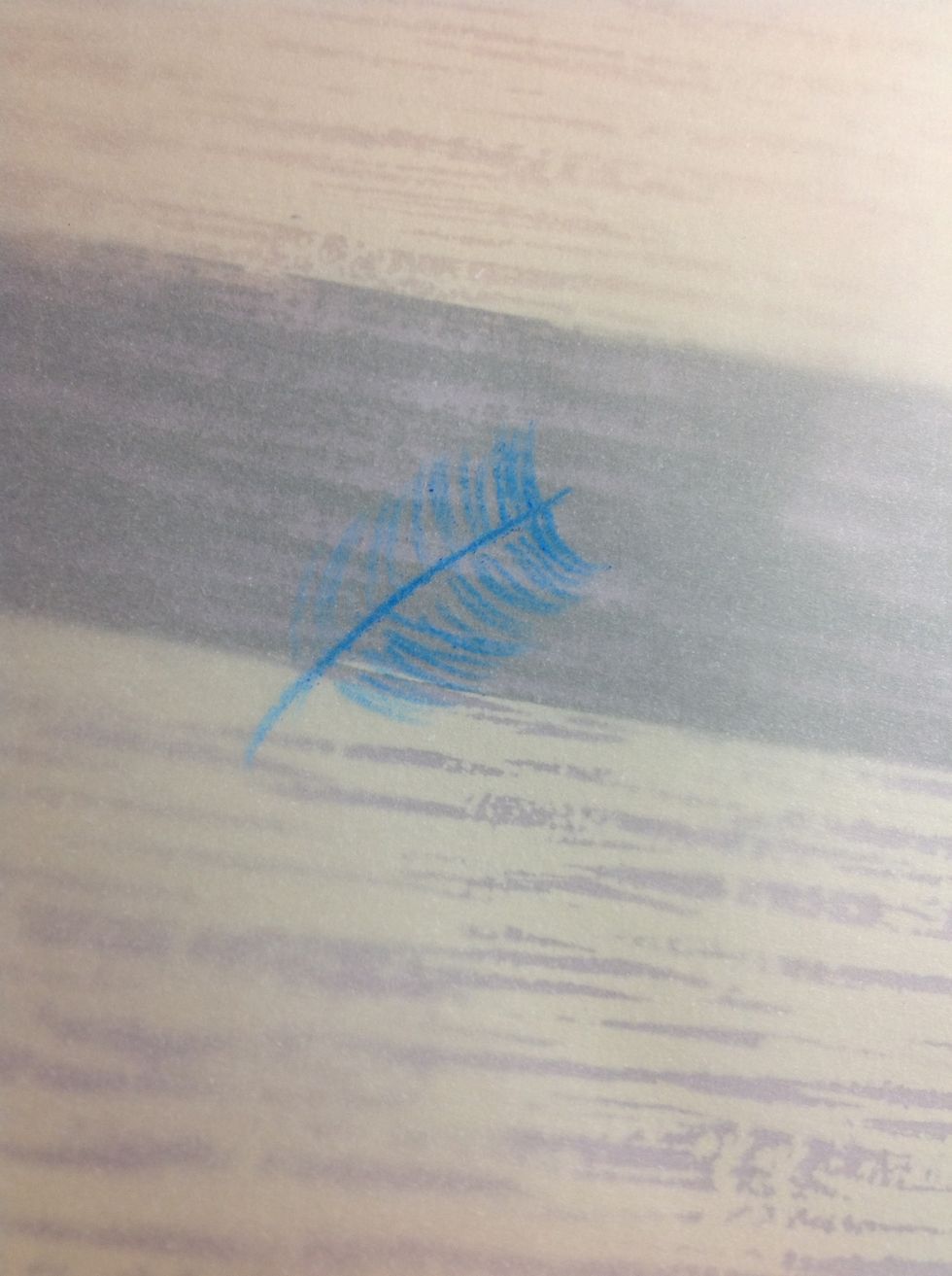 Next add upward strokes on both sides of the line you just drew. Start the strokes from the middle