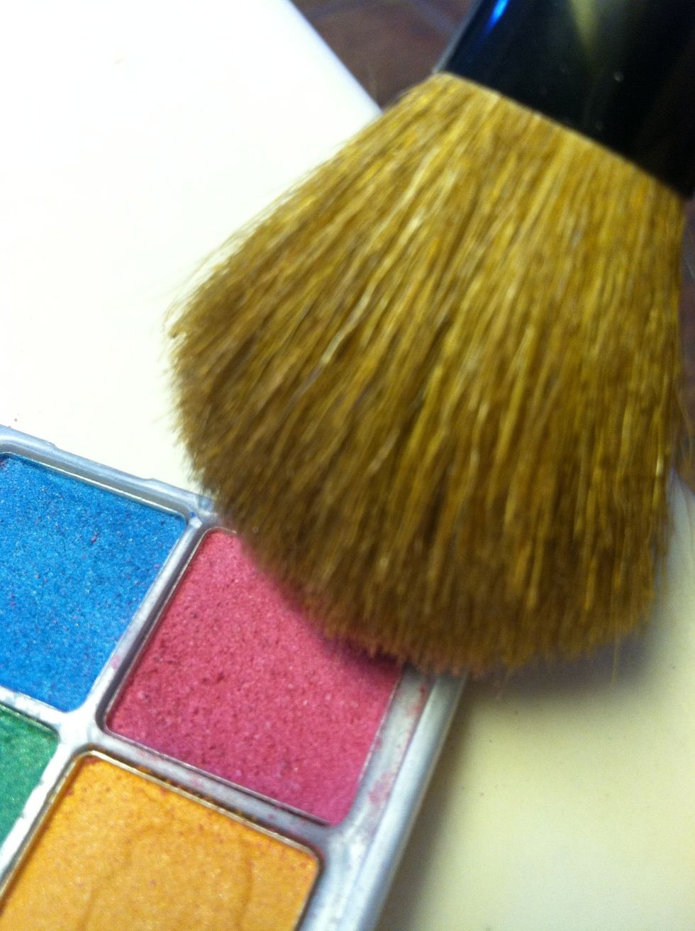 Next apply your average pink blush