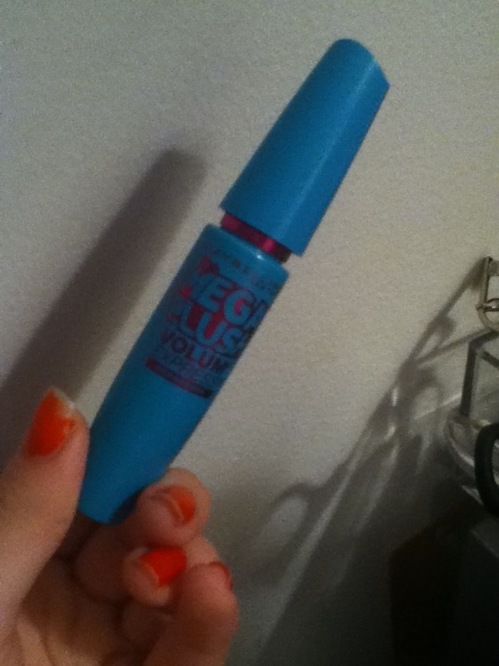 Next apply your favorite mascara mine is Maybelline's mega plush mascara in black