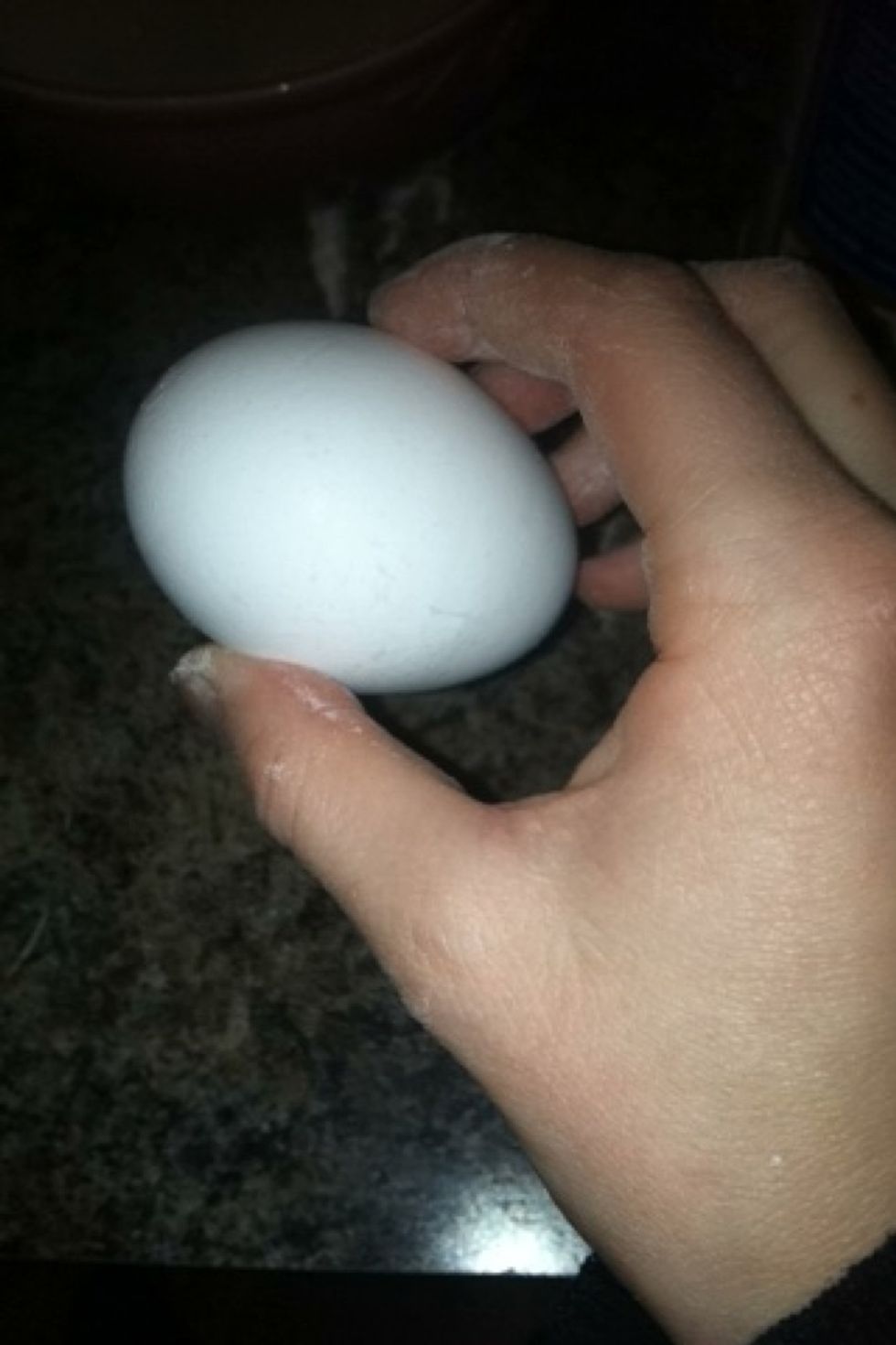 Next beat in the large egg