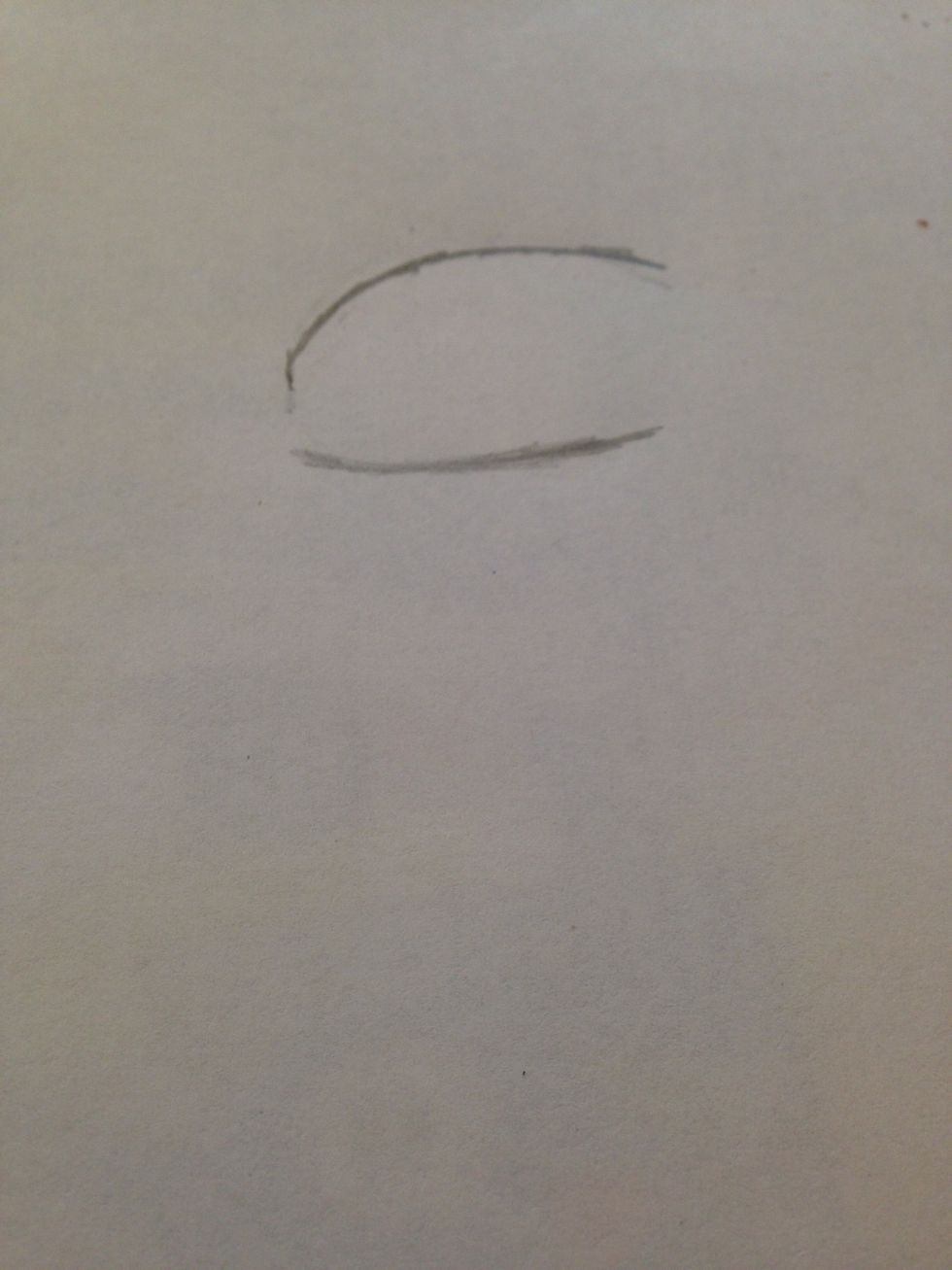 Next, Begin drawing the upper part of the eye