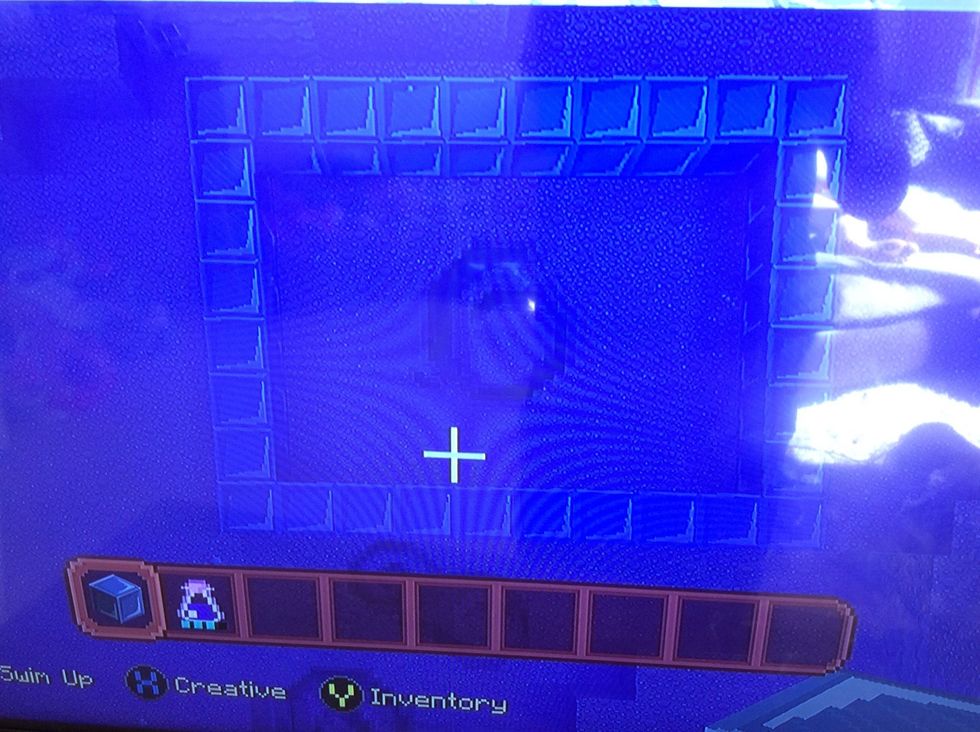 Next build a 8X10 square under the water