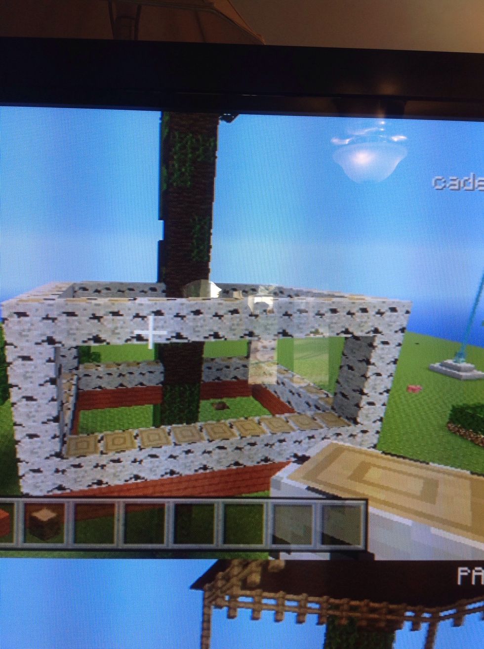 Next, build a a frame, as big as you want.