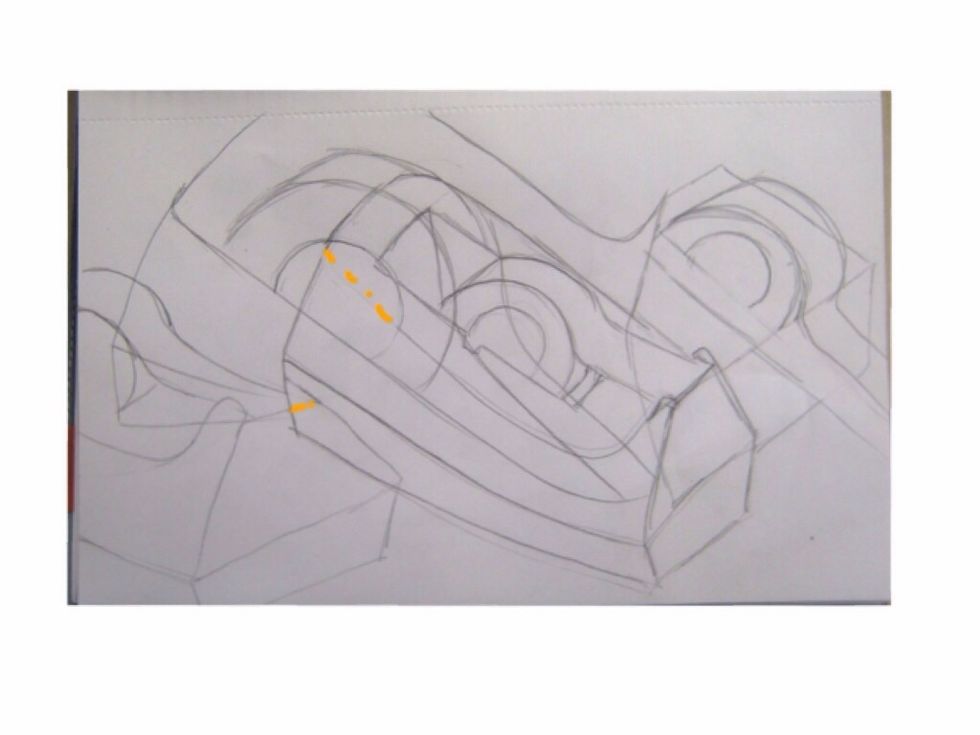 Next, choose some lines to remove by erasing.