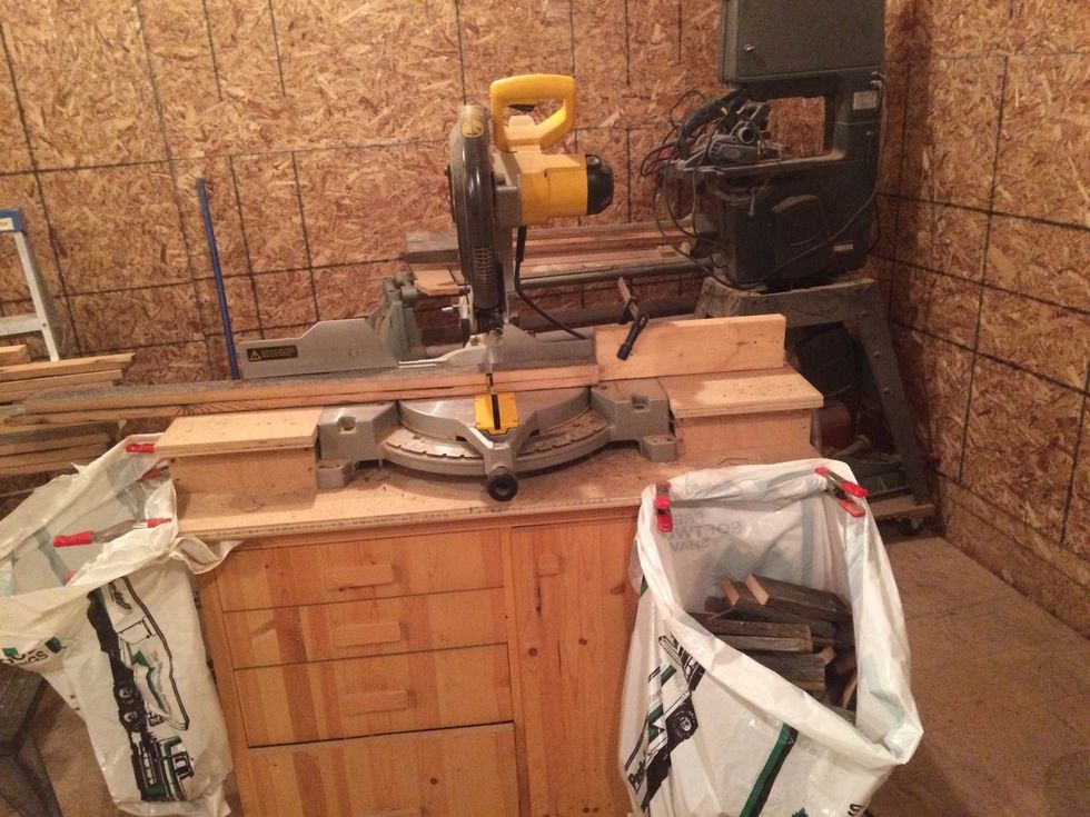 Next chop the pieces to size. In my case it's 7".