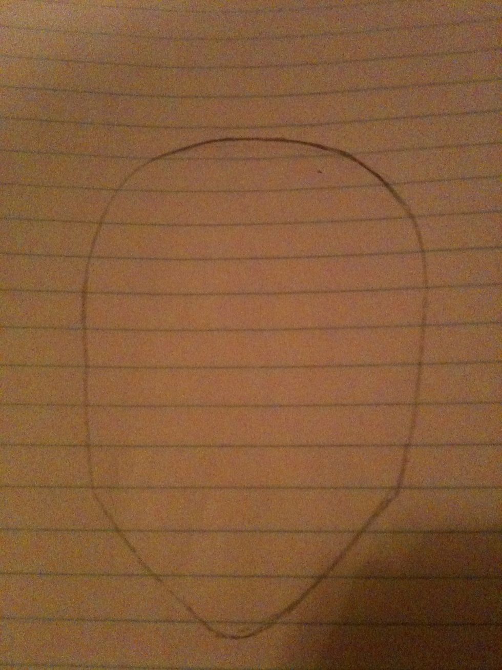 Next, close the head with a crescent shape. You may need the eraser here:)