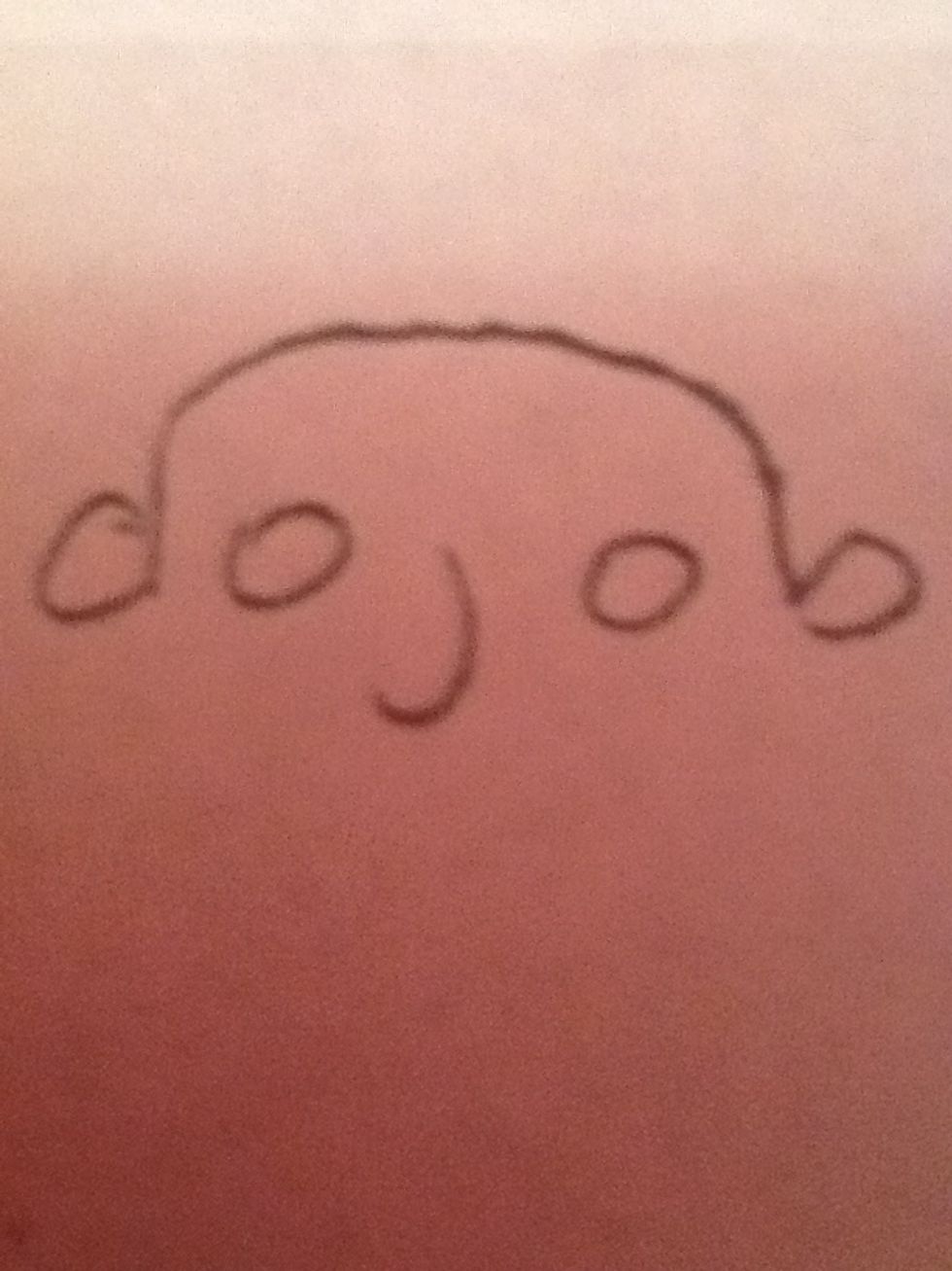 Next connect the ds with a large half circle ish shape