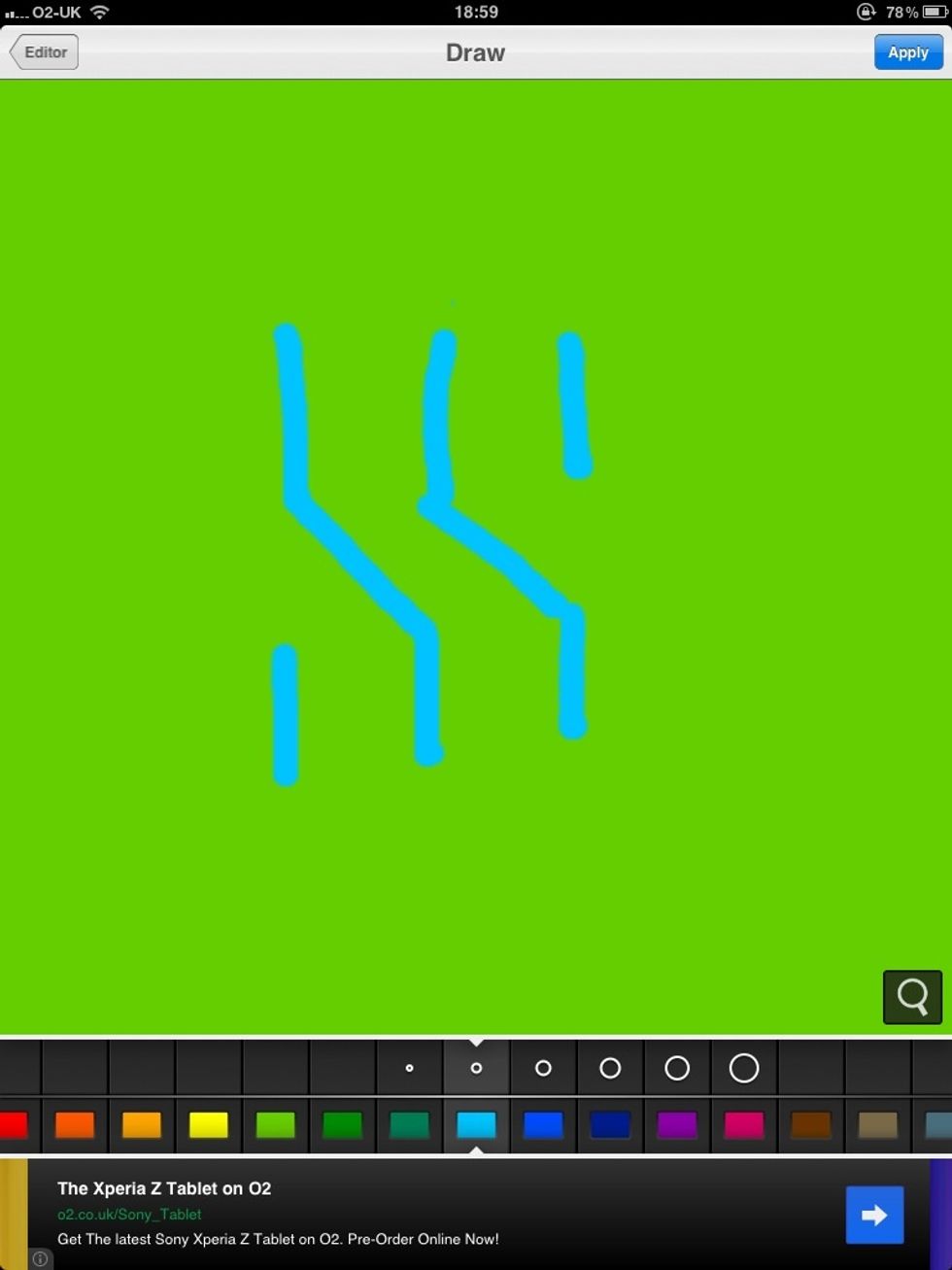 Next connect the second line to the third one on the bottom row.
