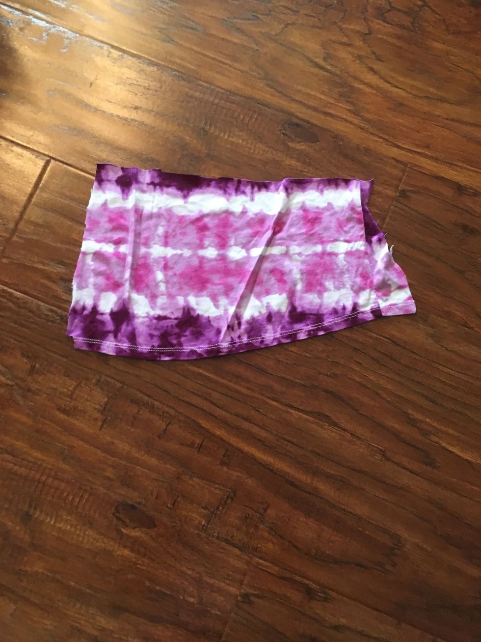 Next, cut a big rectangle out of it.