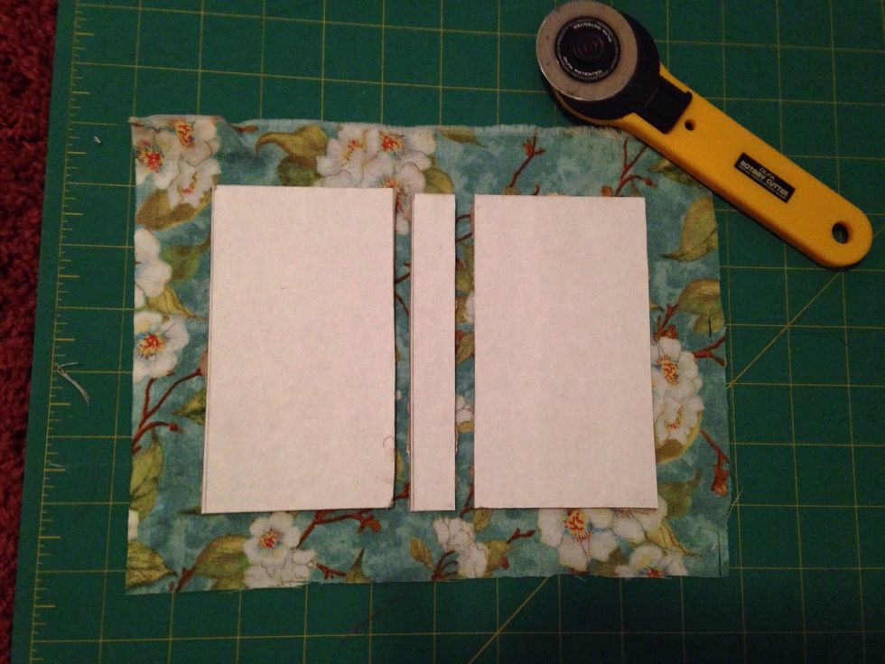 Next, cut a piece out of your fabric that is fairly bigger than your template.
