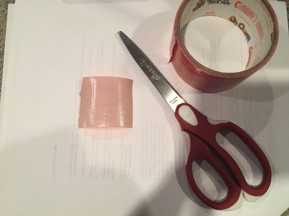 next cut another square around 3 inches of duct tape (try and make them close to the same size)