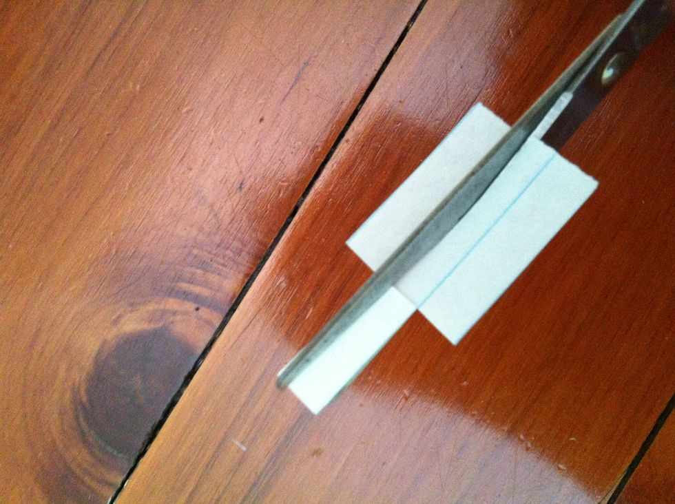 Next, cut down the middle