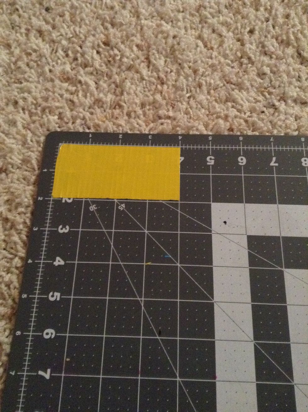 Next cut it to the size you want with your exacto knife or scissors