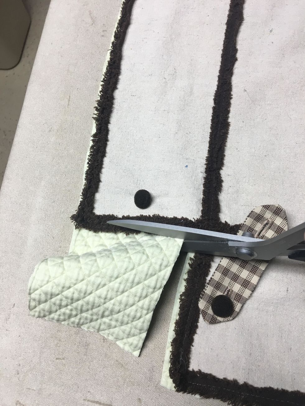 Next cut ONLY the FRONT corners away as shown.  I knew this slip fit perfectly but if you're not sure cut the square smaller.  You can always trim more away but if you cut too much its ruined.