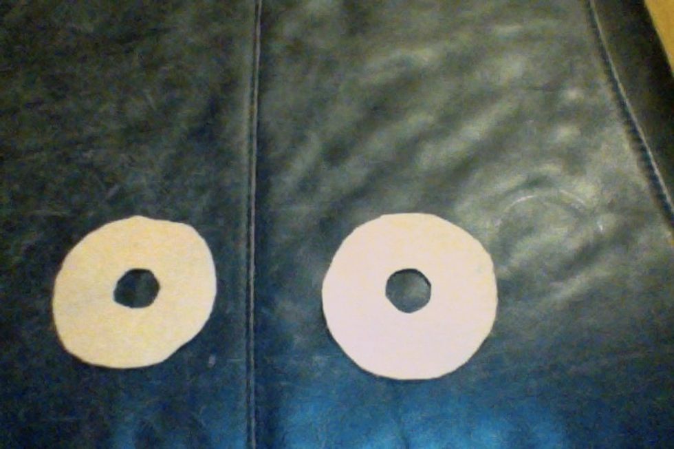 Next, cut out two pieces of tan felt from your pattern.