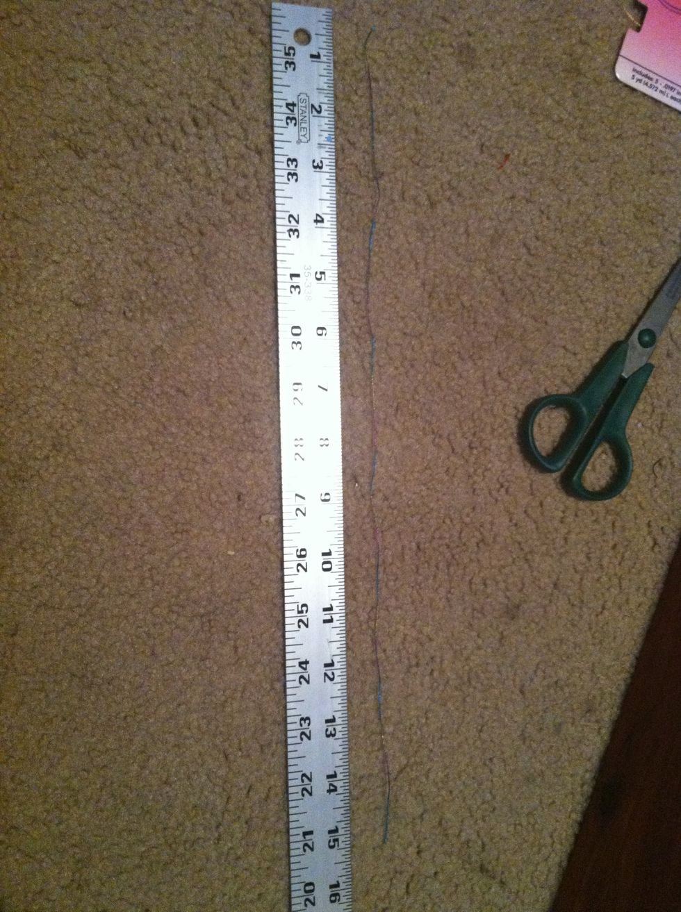 Next cut some string at least 15 inches long