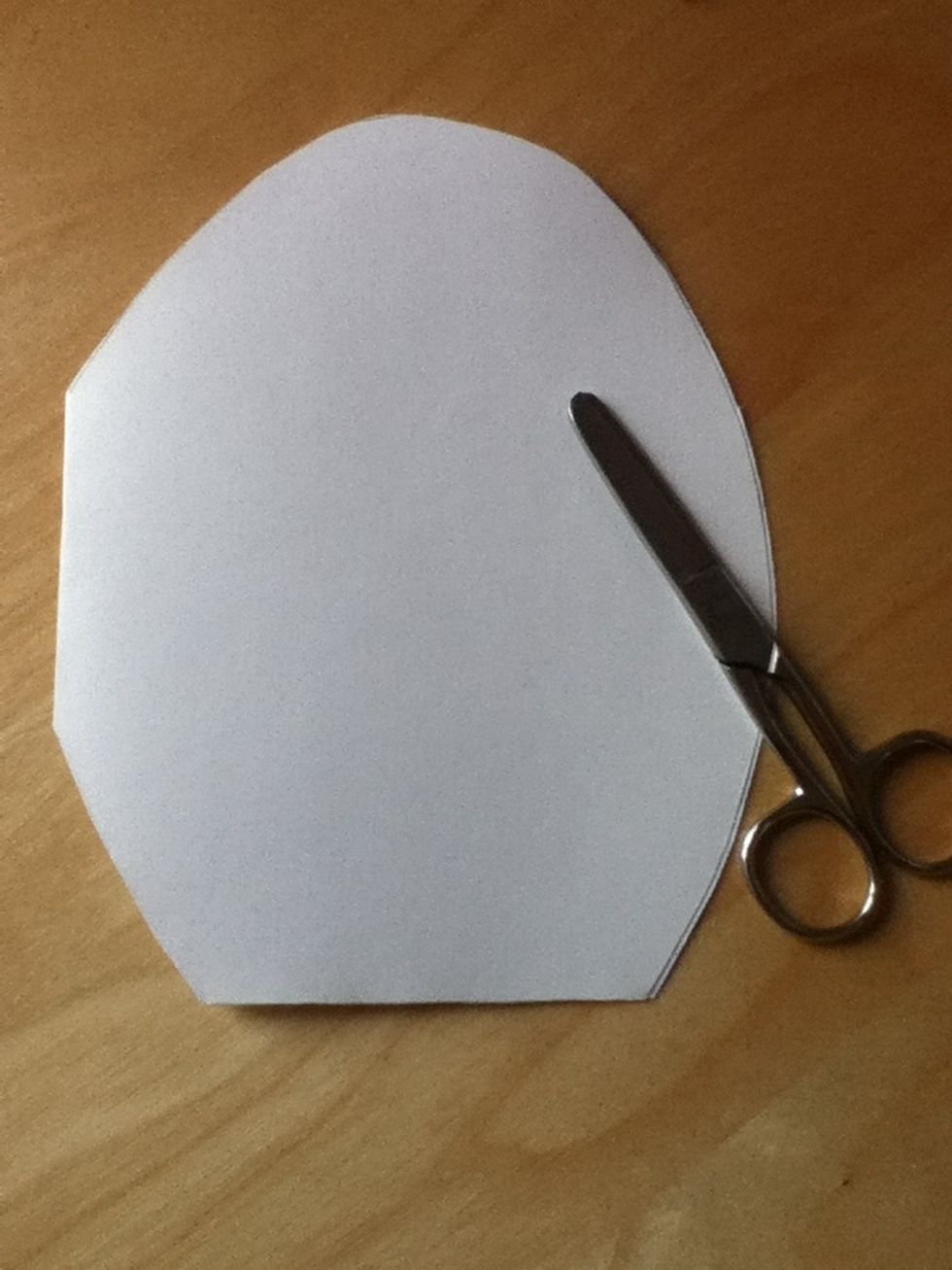 Next cut the egg shape out