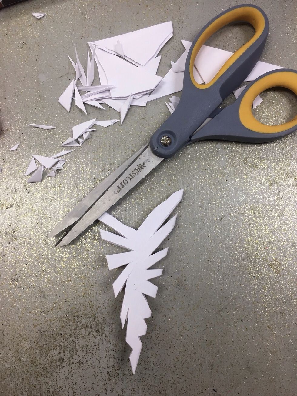 Next, cut whatever design that your heart desires! This is where your imagination will come in handy ;)