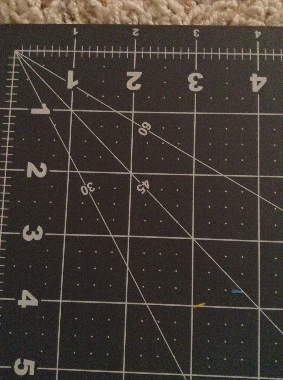 Next decide how big you want your bow to be mine is 4x2 in.