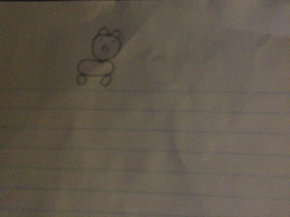 Next, draw 2 legs for the dog