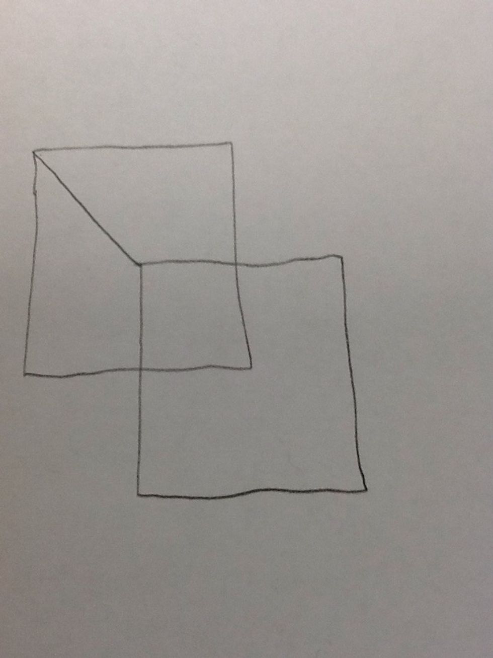 Next draw a line from the 1st square to the 2nd square as shown in the picture.