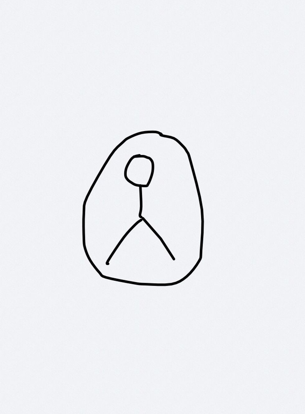 Next draw an oval around the dog's nose and mouth, which is the muzzle.