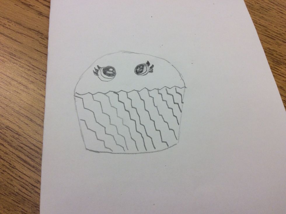 Next draw cute eyes if you don't know how follow trampoline cat and look at how to draw cute eyes #2