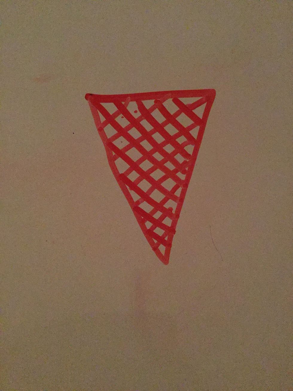 Next draw lines like this for the cone texture.