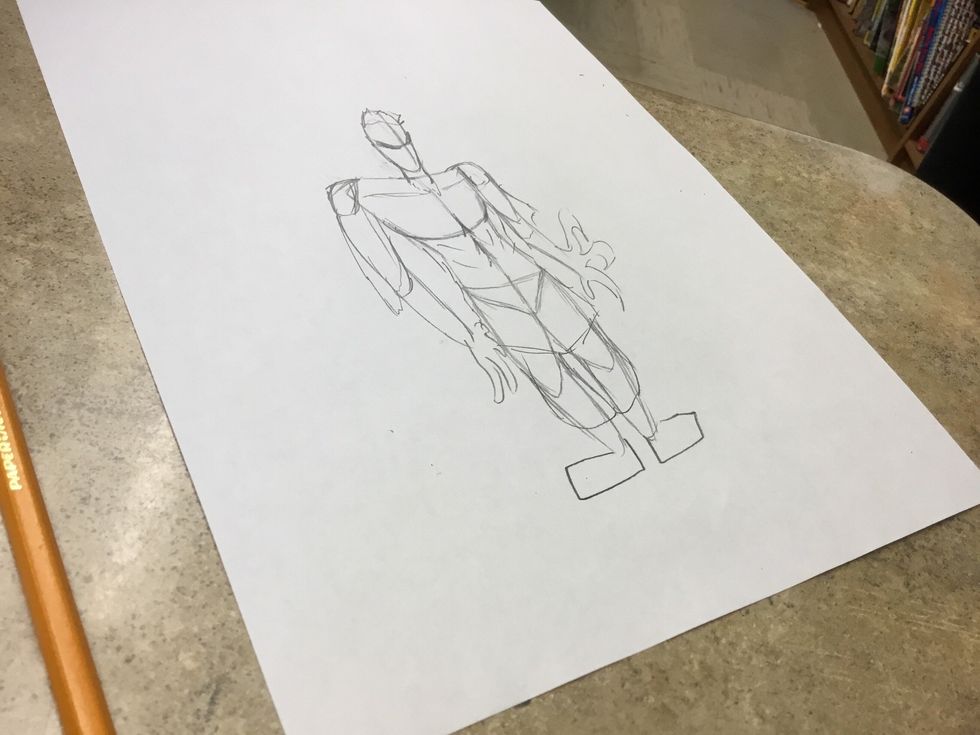 Next draw the abs abs abs abs abs and give it eyes and hair And maybe some raggedy clothing