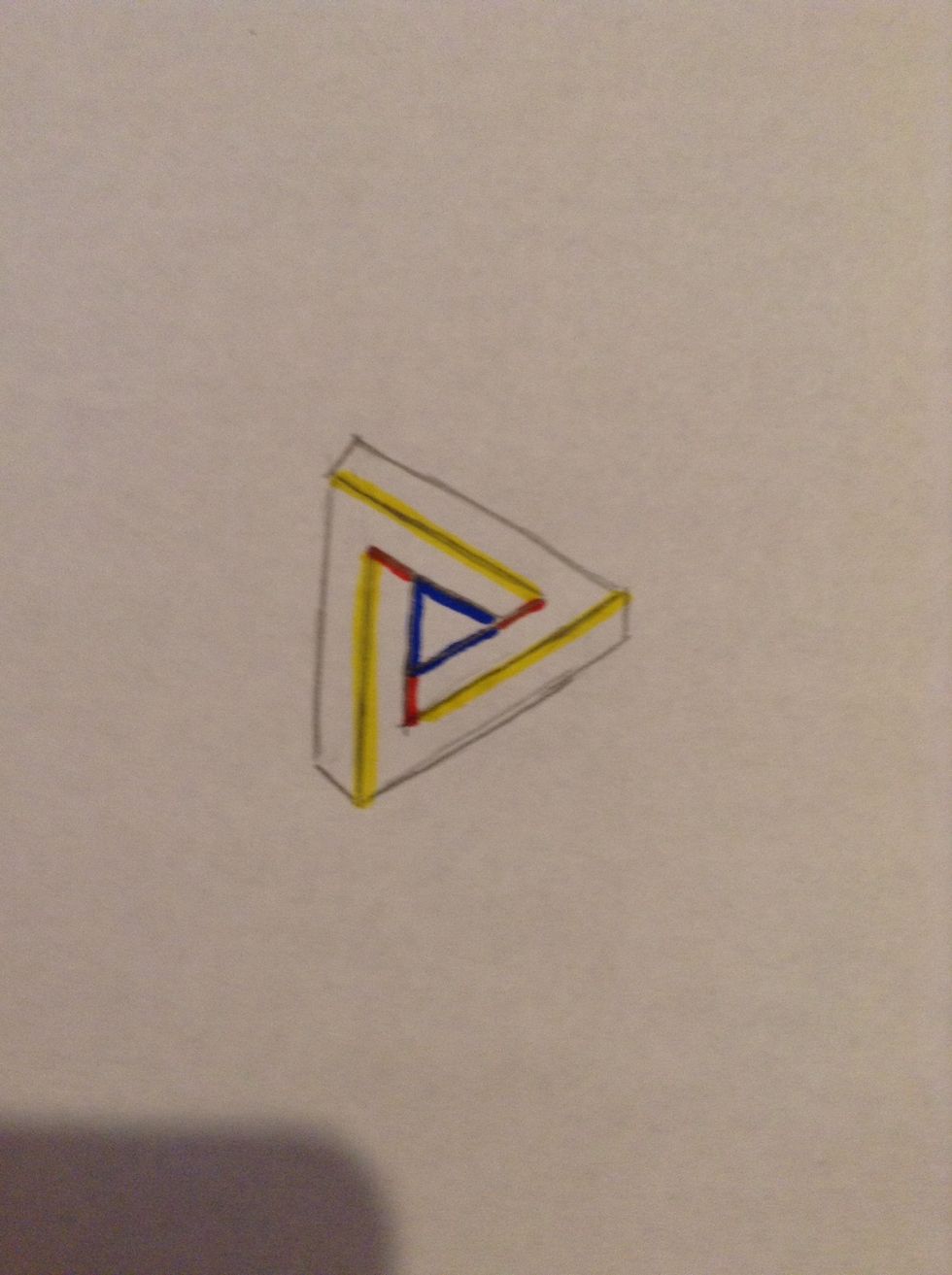 Next draw the yellow lines.